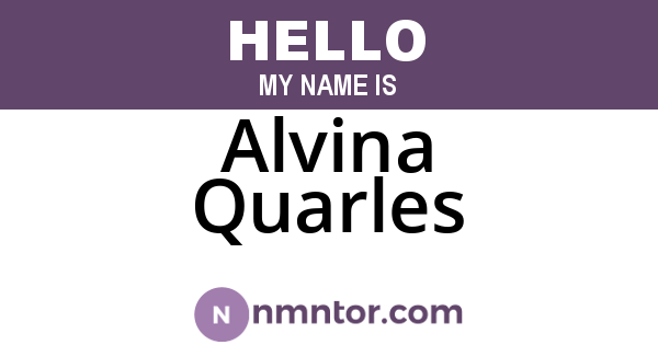 Alvina Quarles