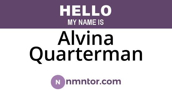 Alvina Quarterman