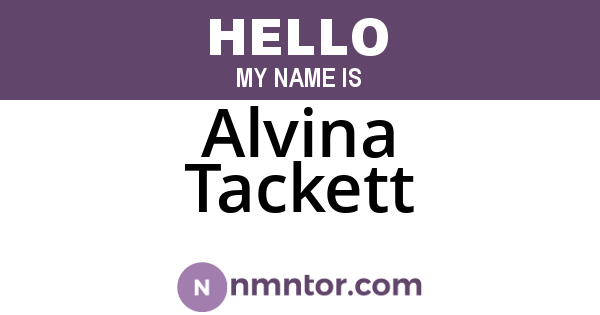 Alvina Tackett