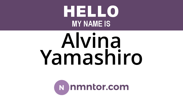 Alvina Yamashiro