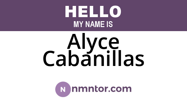 Alyce Cabanillas