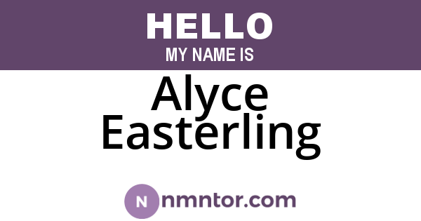 Alyce Easterling
