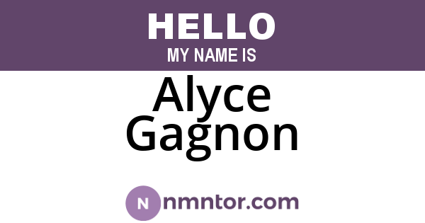 Alyce Gagnon