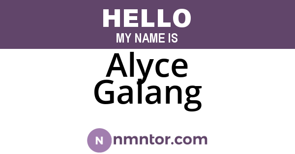 Alyce Galang