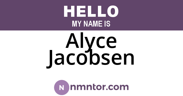 Alyce Jacobsen