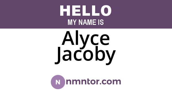 Alyce Jacoby