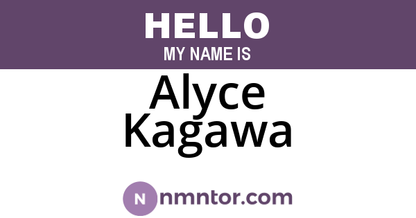 Alyce Kagawa