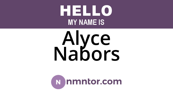 Alyce Nabors