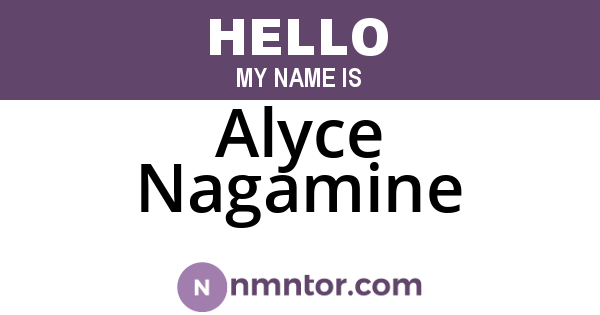 Alyce Nagamine