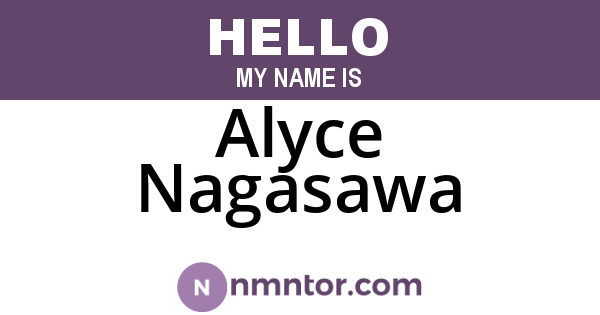 Alyce Nagasawa