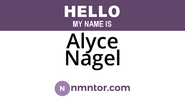 Alyce Nagel