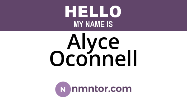Alyce Oconnell