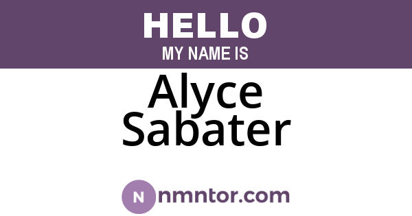 Alyce Sabater