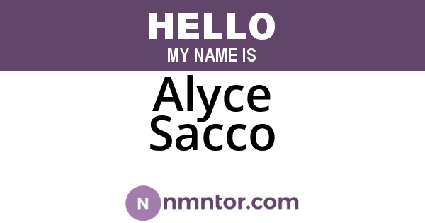 Alyce Sacco