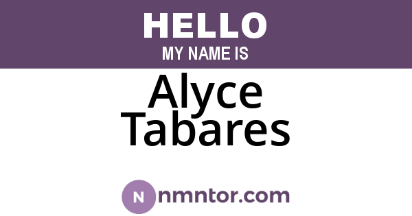 Alyce Tabares