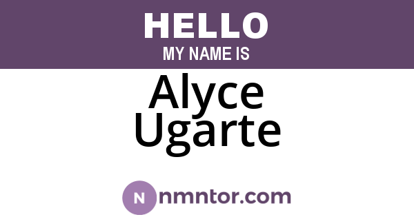 Alyce Ugarte