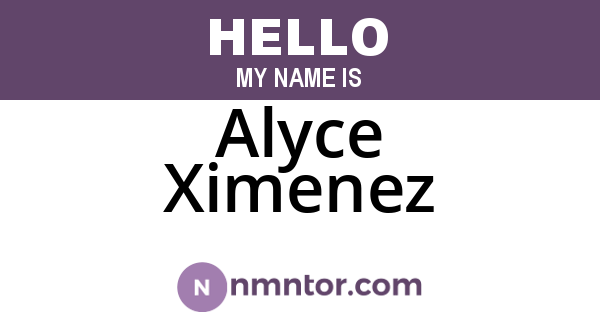 Alyce Ximenez