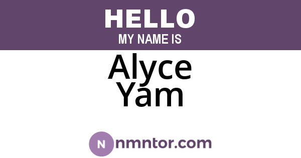 Alyce Yam