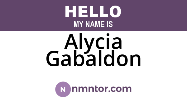 Alycia Gabaldon