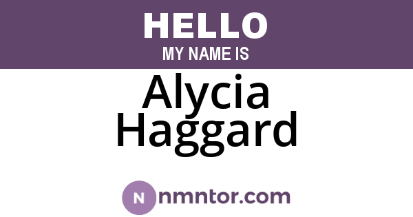 Alycia Haggard