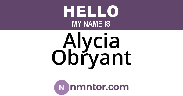 Alycia Obryant