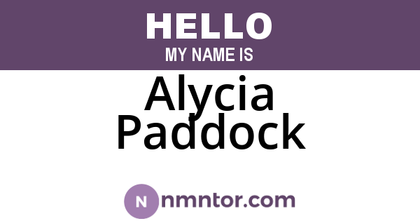 Alycia Paddock