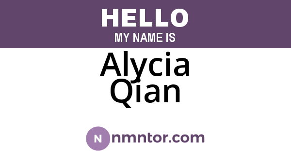 Alycia Qian