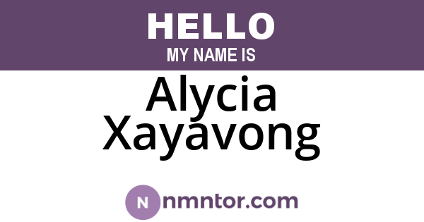 Alycia Xayavong