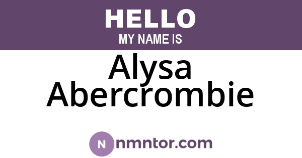 Alysa Abercrombie