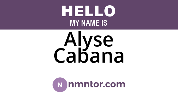 Alyse Cabana
