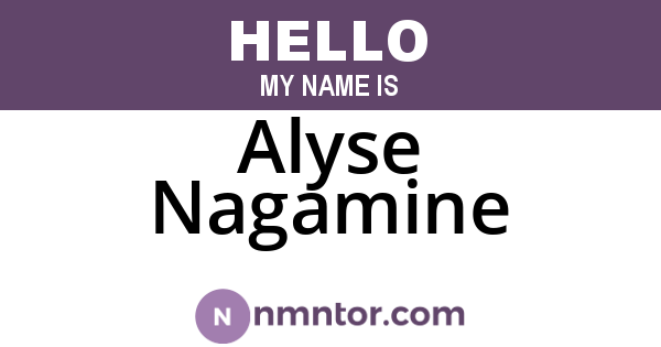 Alyse Nagamine