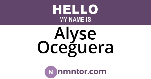 Alyse Oceguera
