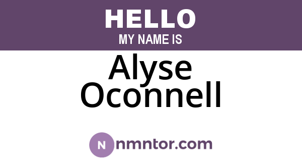 Alyse Oconnell