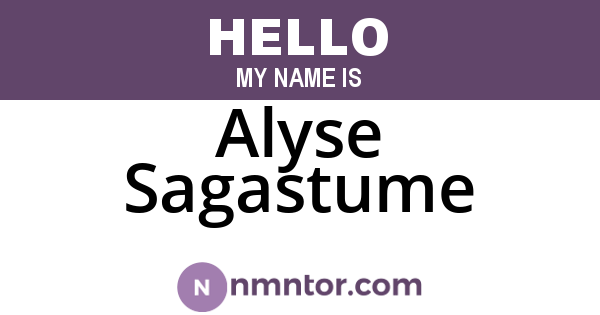 Alyse Sagastume