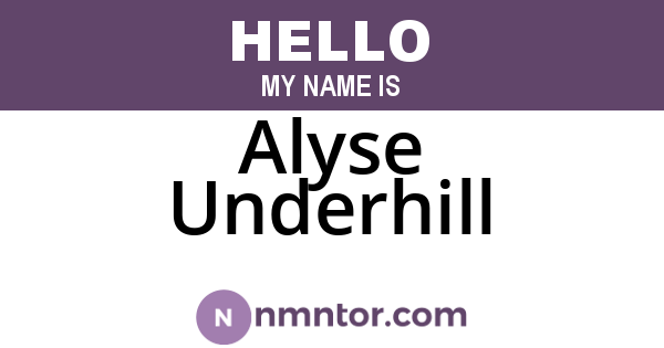 Alyse Underhill