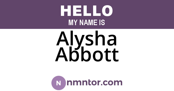 Alysha Abbott