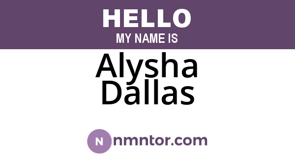 Alysha Dallas
