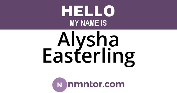 Alysha Easterling