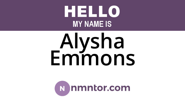 Alysha Emmons