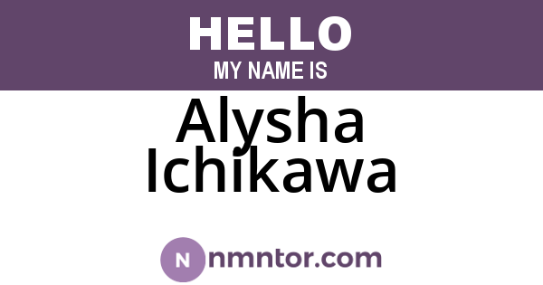 Alysha Ichikawa