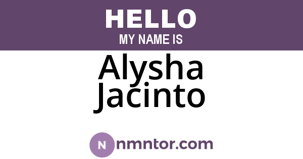 Alysha Jacinto