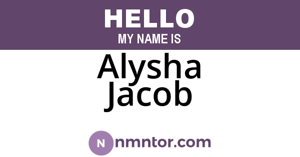 Alysha Jacob