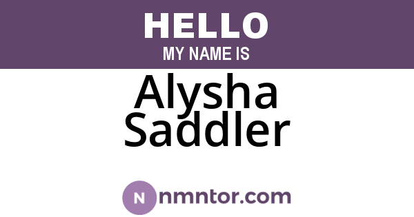 Alysha Saddler