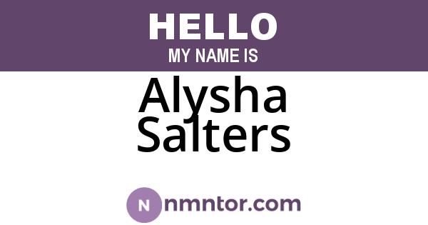 Alysha Salters