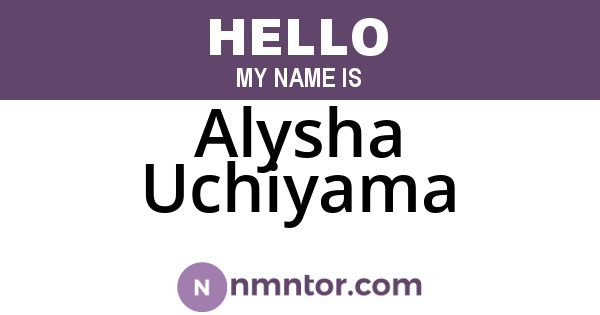 Alysha Uchiyama