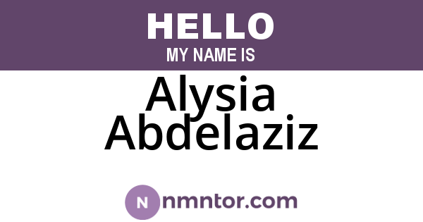 Alysia Abdelaziz