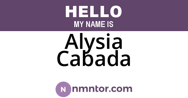 Alysia Cabada