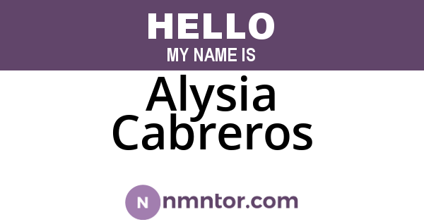 Alysia Cabreros