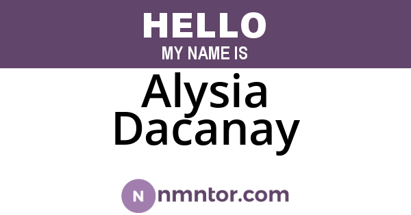 Alysia Dacanay