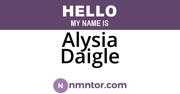 Alysia Daigle